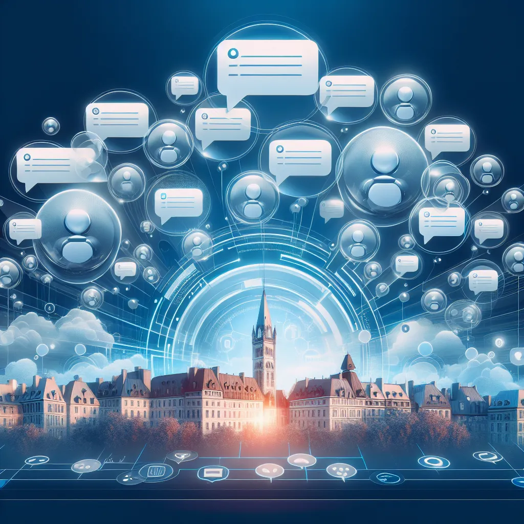 Concept de salon de chat quebecois Jasez.ca avec bulles de conversation